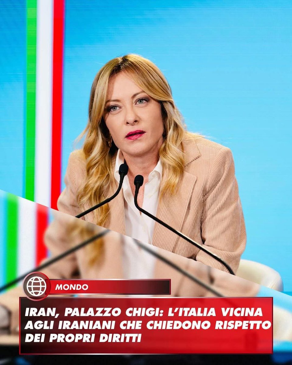 “Vicini agli iraniani che chiedono diritti”... 

Sotto le bombe di USA e Israele. 
Sguatteri patetici senza uno straccio di dignità e pudore.