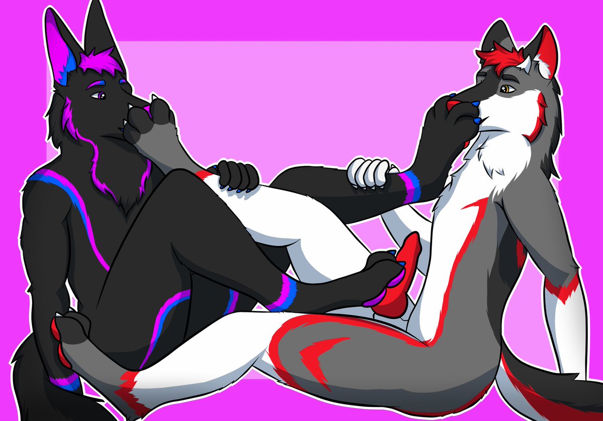 TaikuADee's tweet photo. The cutest birthday gift I received from my beloved boyo @Jackal_Sh_AD ❤️🥰

Huff, pawsies! 🙈🥵 https://t.co/AN23qAO6Vh