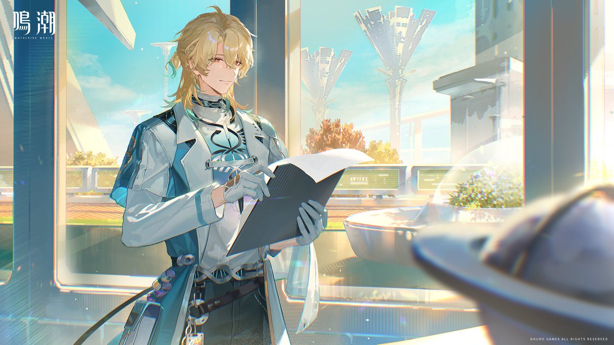 突然現れた金色 | 昼の光 窓辺に寄りかかったリューク・ヘルセンがふと