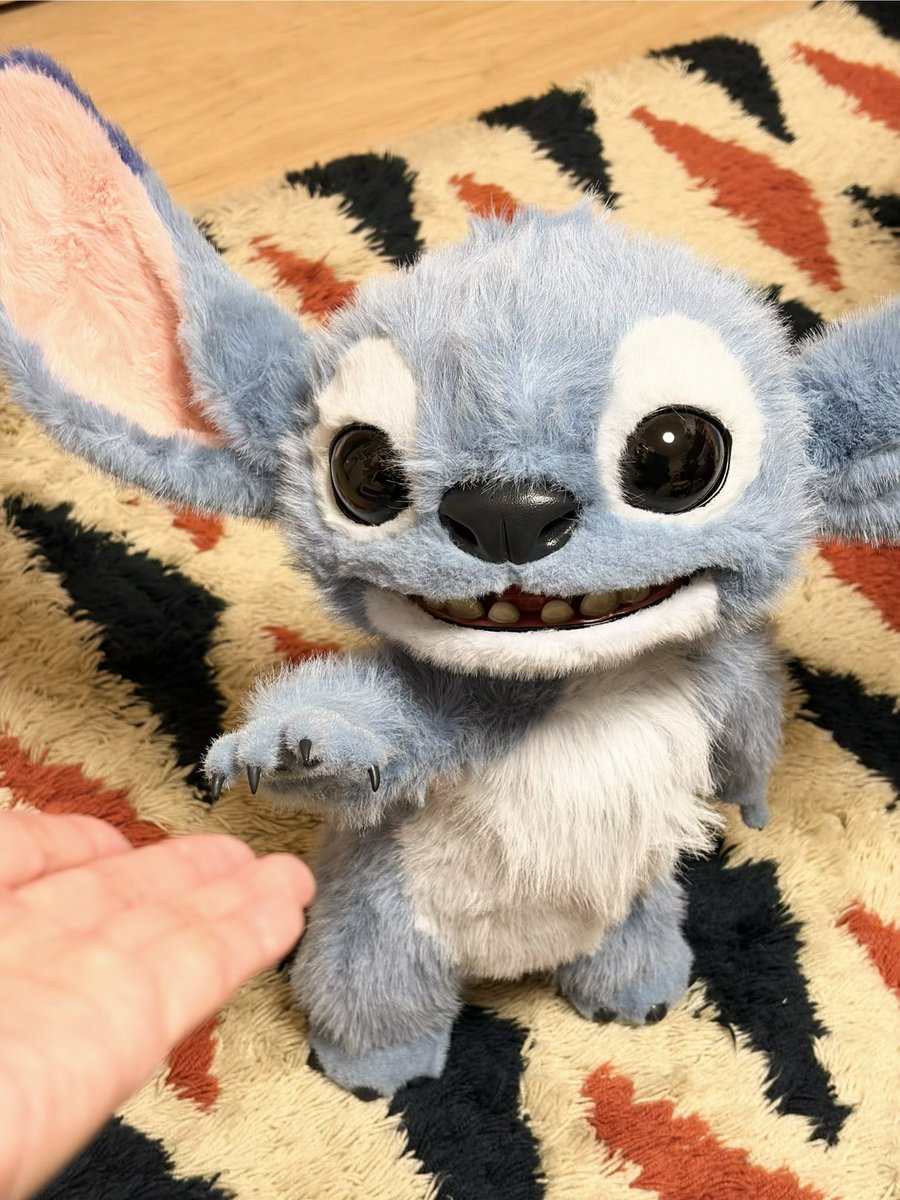 スティッチに手を差し出してみた