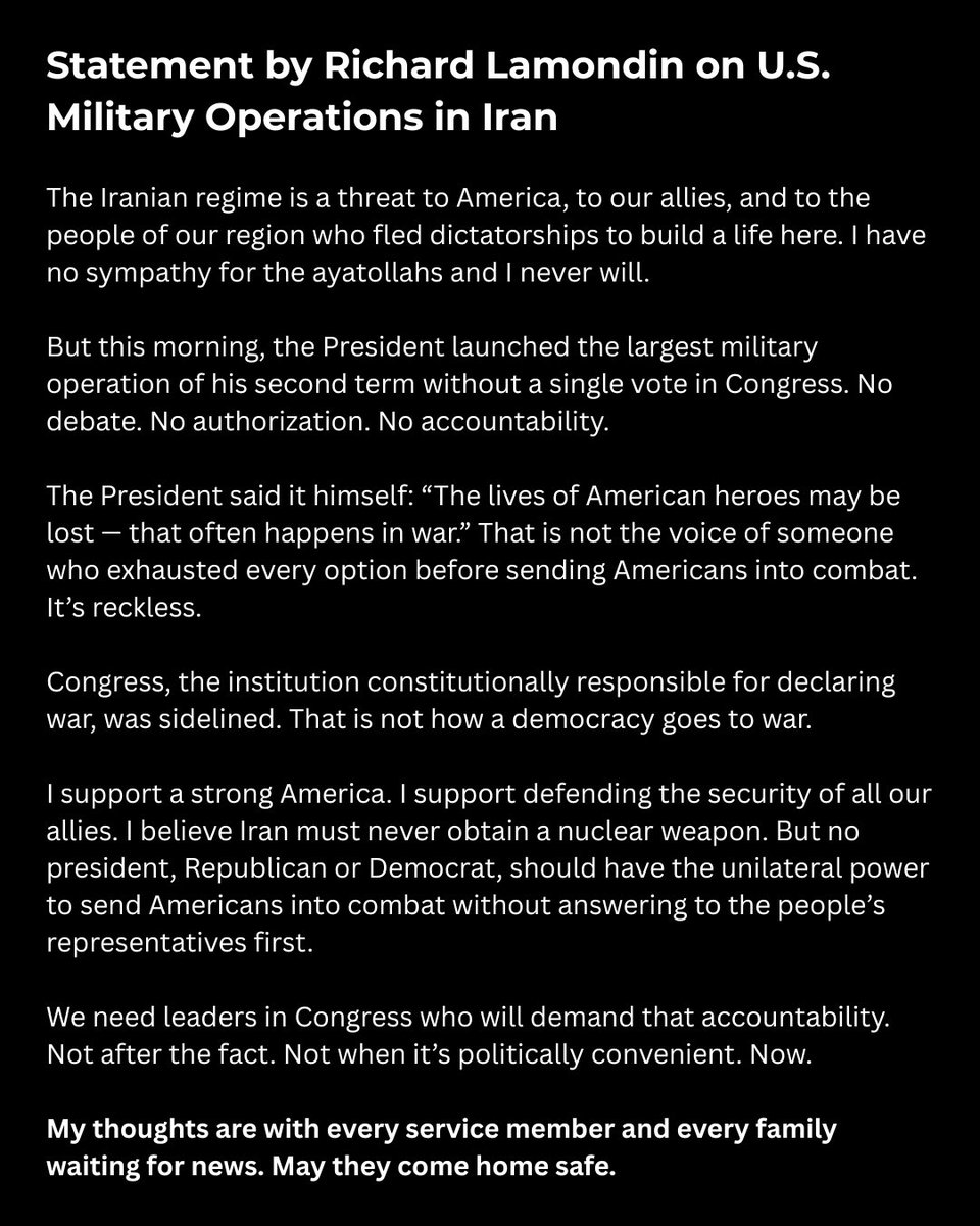 Richard Lamondin for Congress tweet media