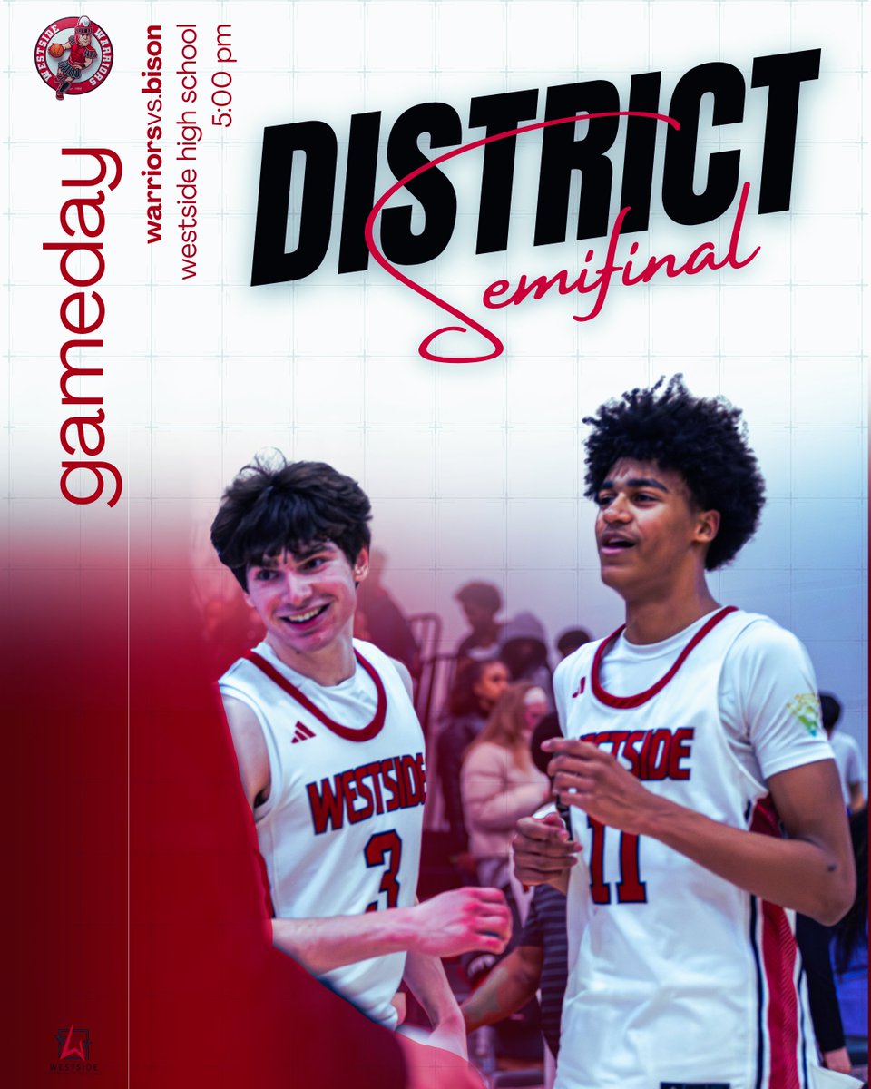🔴District Game Day🔴

🆚 <a href="/OPS_BVBB/">Buena Vista Boys Basketball</a> 
📍 Westside High School
⌚️ 5:00 PM
📺 youtube.com/@warriortelevi…
