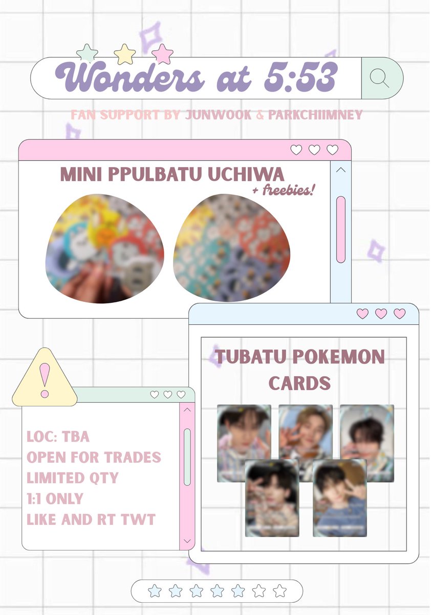 junw00k's tweet photo. ⭐️ DUNKIN WONDERS AT 553 FAN SUPPORT ⭐️ by me and parkchiimney

pls like, rt to spread!

we’ll roam around moa before the event so come say hi! limited qty (1:1)❣️deets will be on dday ❤️

see you moahals!

#DunkinPH_TXT #DunkinPH_WondersAt553 #TOMORROW_X_TOGETHER #TXT https://t.co/THms6IjtCm