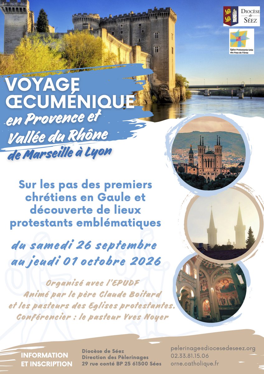 Voyage œcuménique en Provence -Spécial Normandie- du 26 septembre au 1er octobre 2026 dlvr.it/TRCgG0