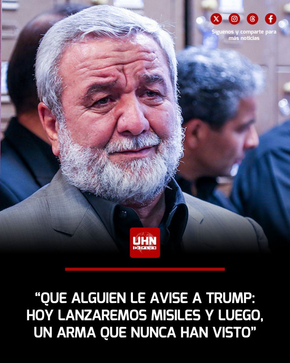 🇮🇷🇺🇸‼️ | Ebrahim Jabbari, asesor principal del comandante en jefe del Cuerpo de la Guardia Revolucionaria Islámica (CGRI), dio una entrevista en State Iran TV para amenazar a Donald Trump: "Alguien debe avisarle a Trump que hoy lanzaremos misiles desde lo más profundo de nuestro