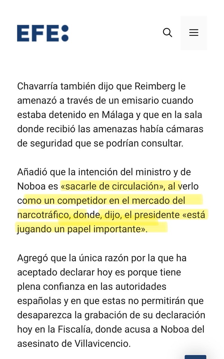 GermaniaRC5's tweet photo. Hey, @FiscaliaEcuador, un jefe de cártel ecuatoriano declaró en España que Daniel Noboa” juega un papel importante” en el narcotráfico. Noboa no vive en la sede de la @RC5Oficial para que hayan ido a allanar el lugar.
@fiscal_es @EFEnoticias https://t.co/X78RAMTpIo
