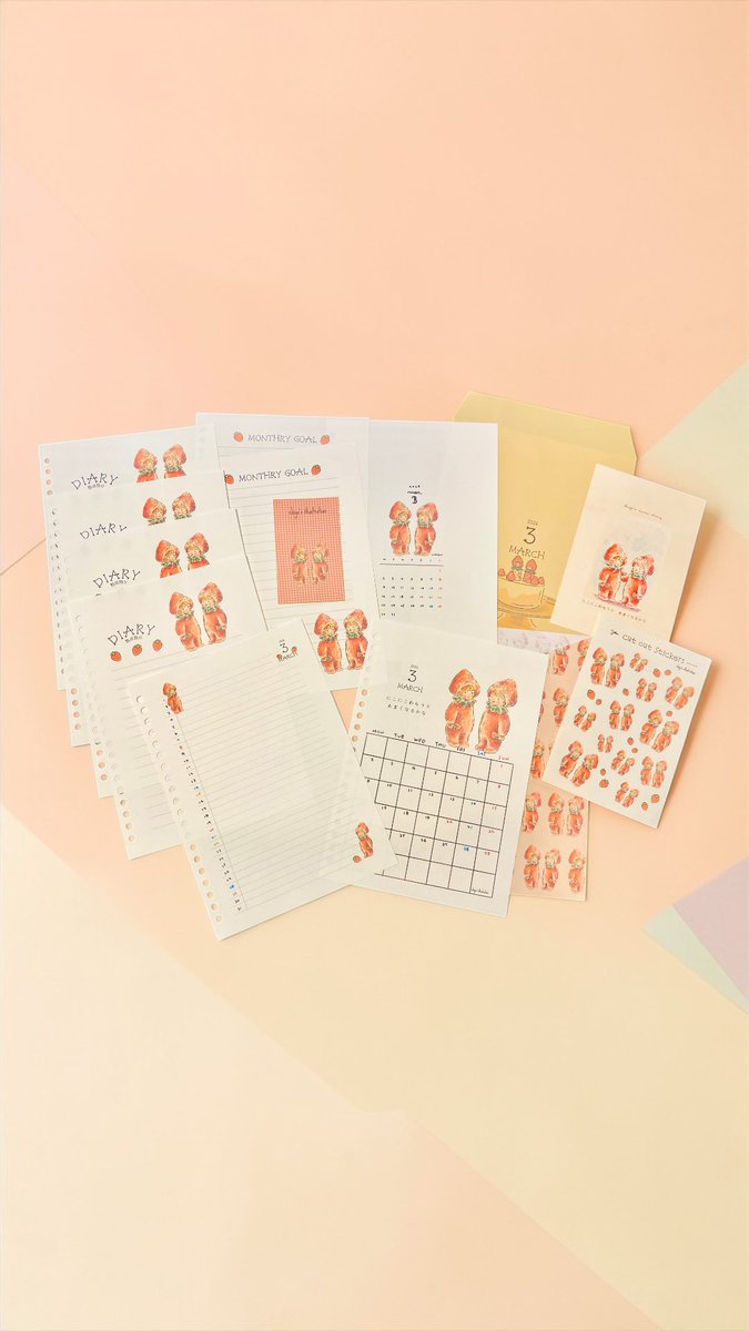 2026年のスケジュールリフィルセット
「3月セット」只今販売中です🥰

A5サイズのリフィルノートや
リフィルファイルに挟んで使えば
オリジナルスケジュール帳になります♪

3月は、いちごちゃんたち🍓🍓

楽しい手帳時間になりますように💫

pienitrunkukka.shop/items/69a2c581…

#イラスト #手帳 #illustration