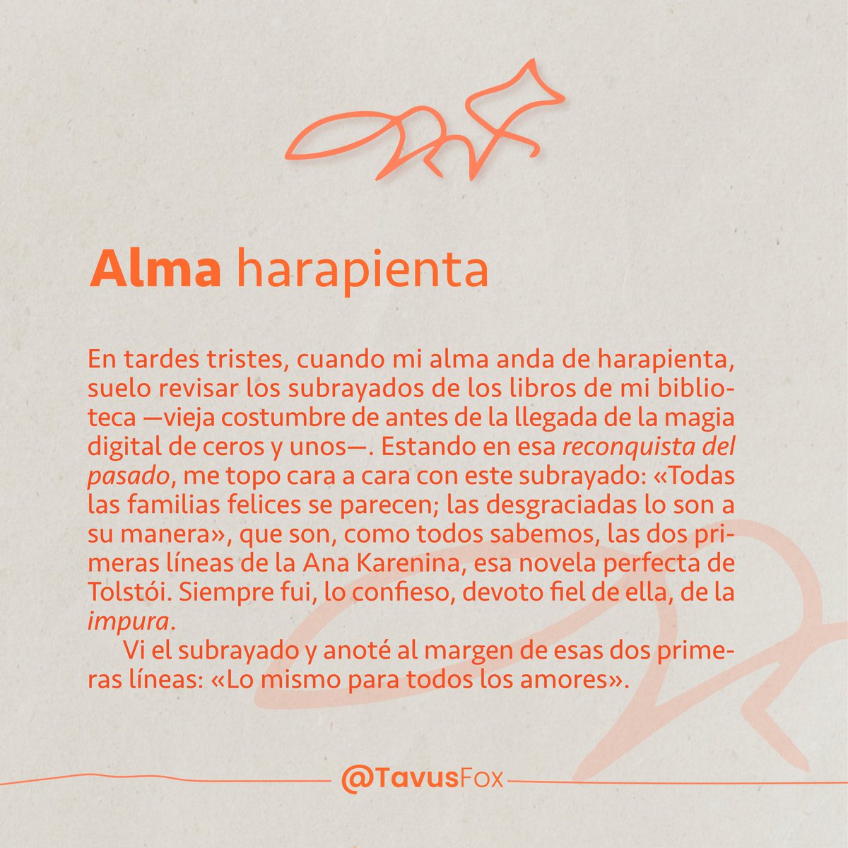 TavusFox's tweet photo. #almaharapienta #TavusFox #uce #microtextos #historias https://t.co/muJQSj6qjn