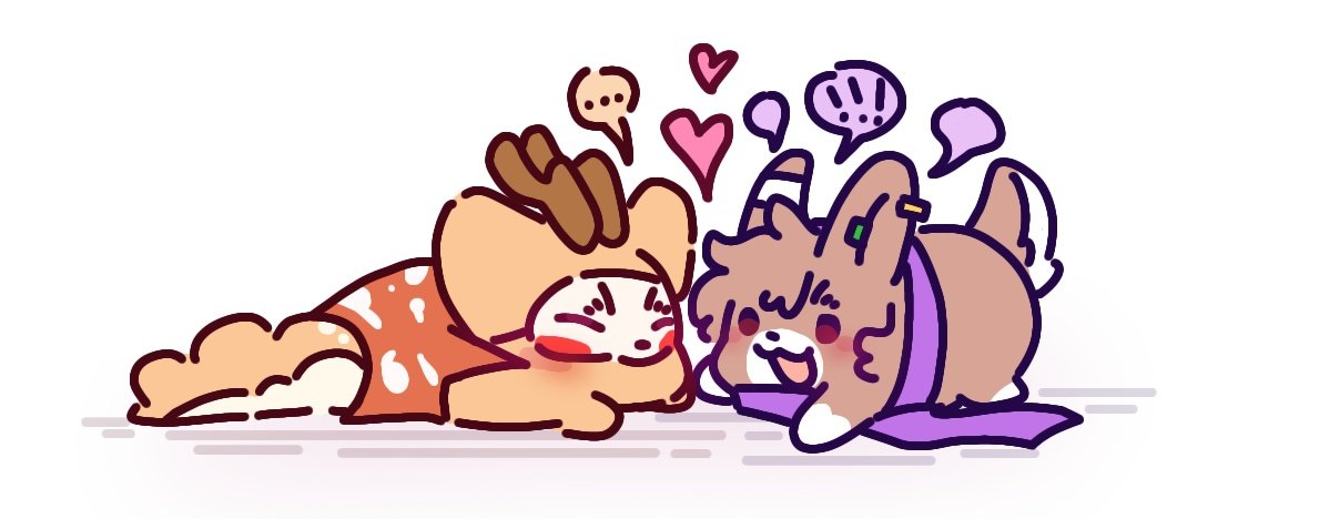 daily sibutuye doodles (兔爷+四不像) tweet media