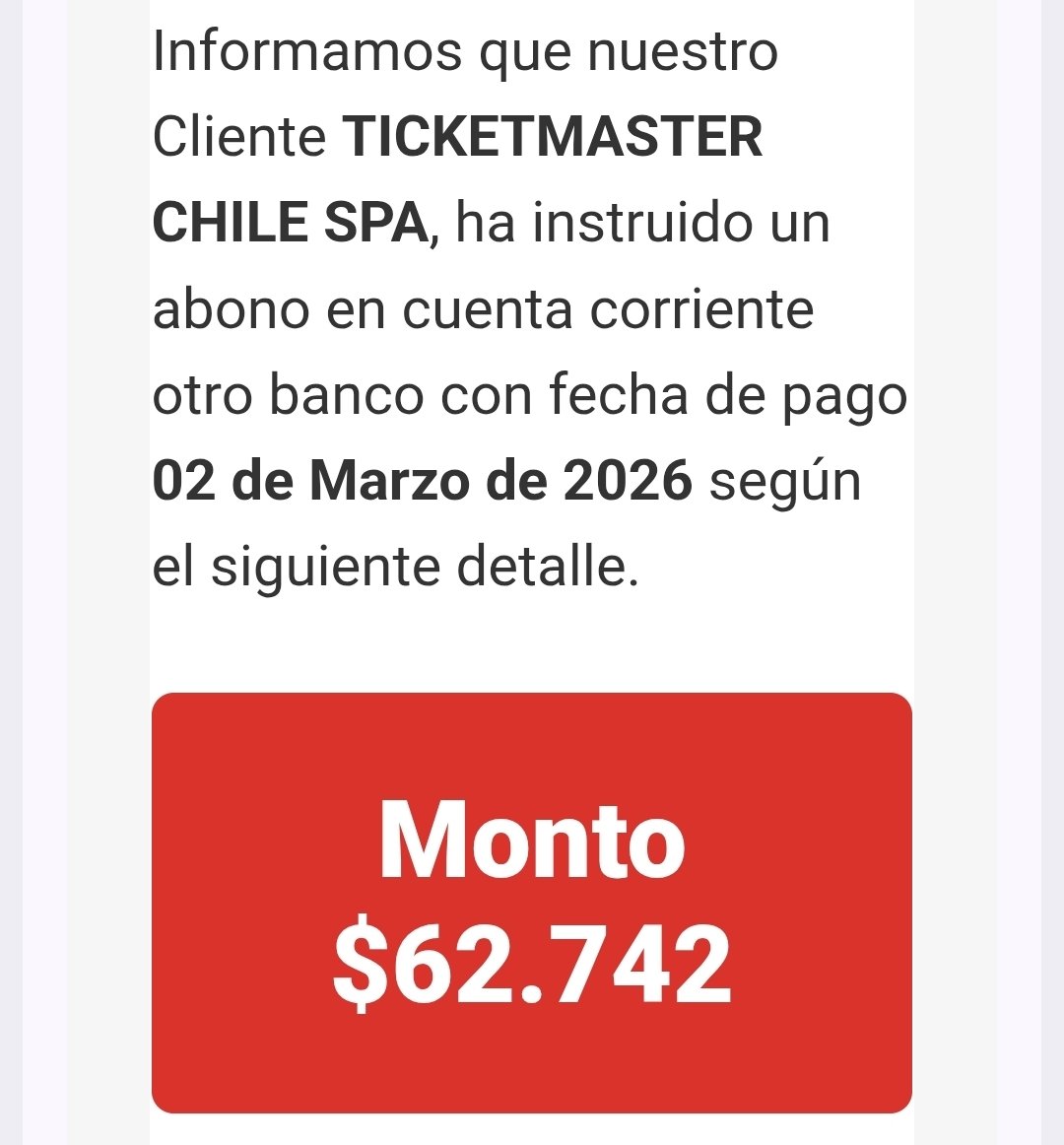 ddalgimars's tweet photo. Oye ticketmaster culiao me llego menos plata https://t.co/SxgLat8ER9
