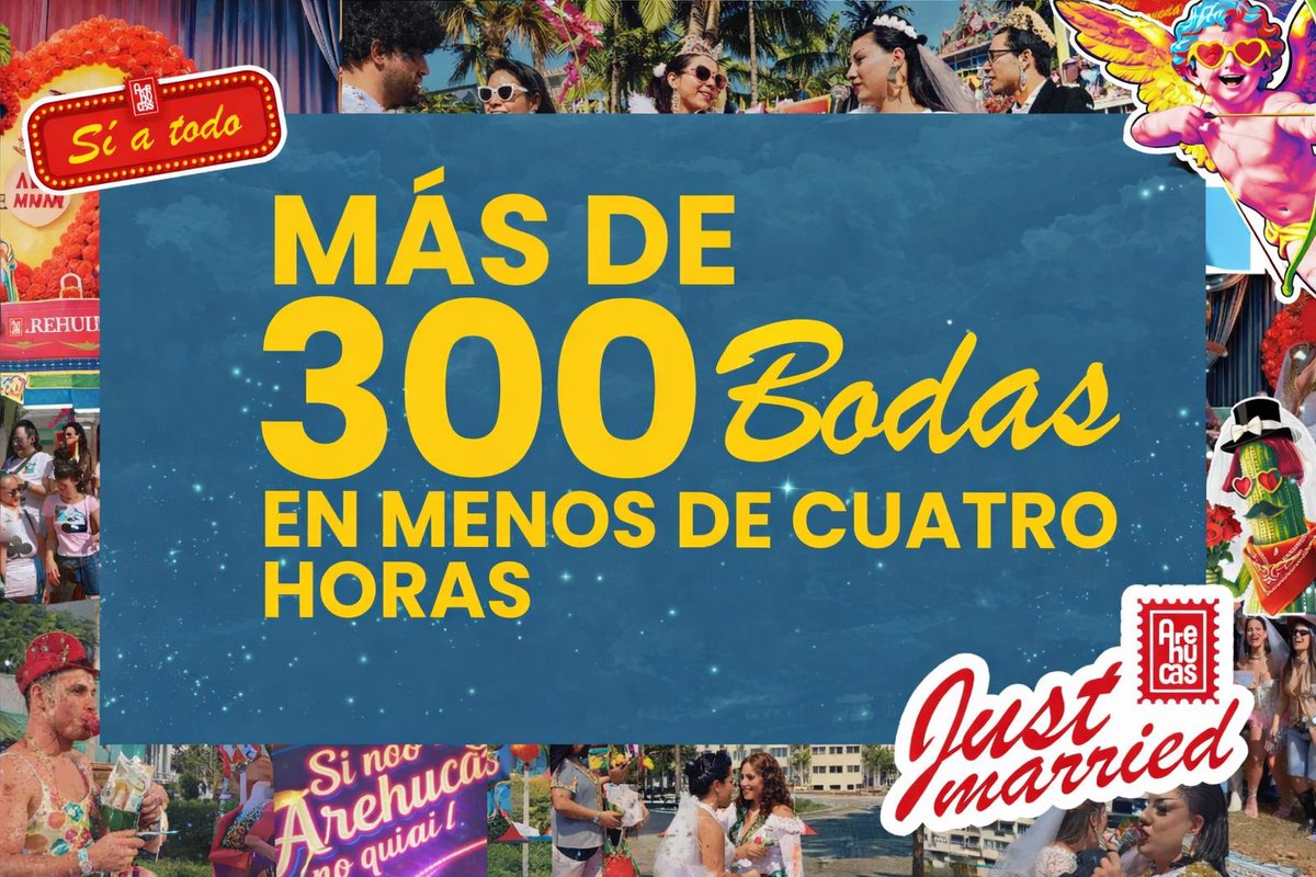 Arehucas conquista el Carnaval con más de 300 bodas exprés en el parque Santa Catalina
<a href="/arehucas_ron/">AREHUCAS</a> 
Arehucas convirtió el Carnaval de Las Palmas de Gran Canaria en un auténtico escenario de película.
Artículo: canariasgourmet.es/arehucas-conqu…
#Arehucas #300Bodas #BodasExpress #SíATodo