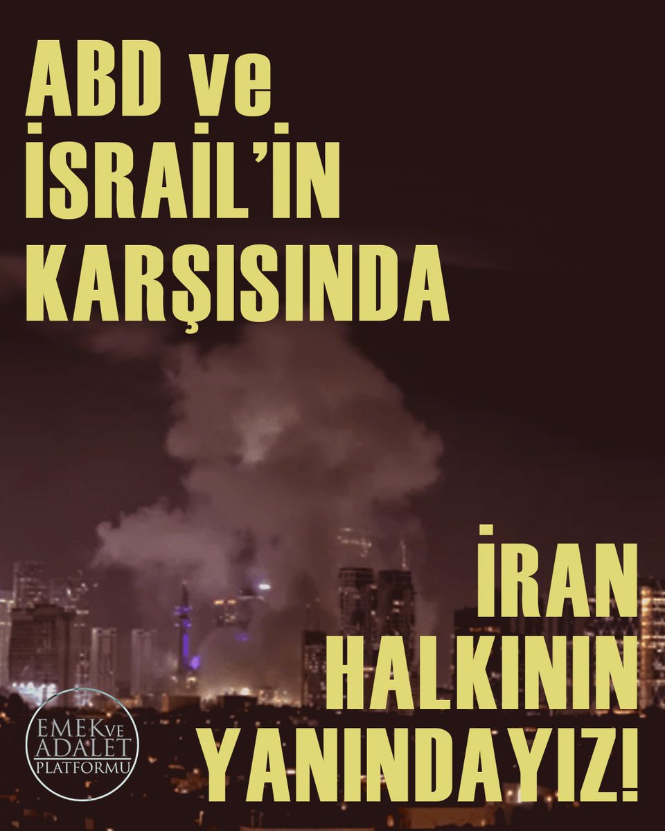 ABD ve İsrail'in emperyalist saldırganlığına karşı İran halkının yanındayız!

Halkların yaşamlarının her zerresine müdahil olma hakkını kendinde gören ABD emperyalizmi bugün de İran halkını hedef almaktadır. Bu zorbalığa karşı direnme iradesini açıkça ortaya koyan İran halkını