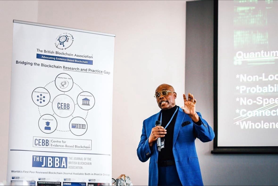 Brit_blockchain's tweet photo. 🌐 CEBB has just surpassed 700 members.

📸 Photo: 

BBA Fellow Dr. Rob Campbell, FBBA, presenting his research at the BBA's International Scientific Conference (#ISC2023) in Manchester.

#EvidenceBasedBlockchain #Blockchain #CEBB #JBBA #BBA https://t.co/tzORr5A4Zo