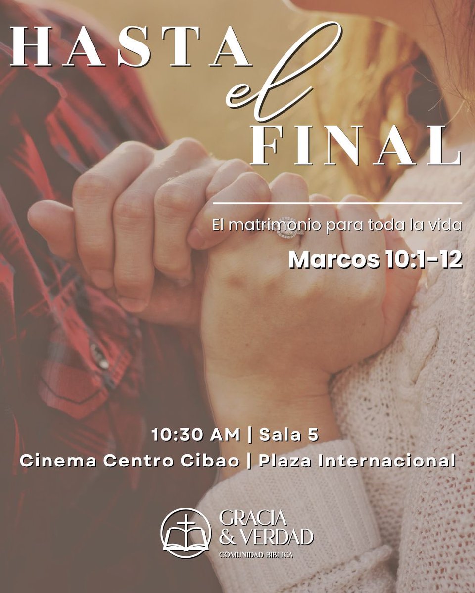 ¿En Santiago, RD?

Te esperamos mañana. 

10:30 AM