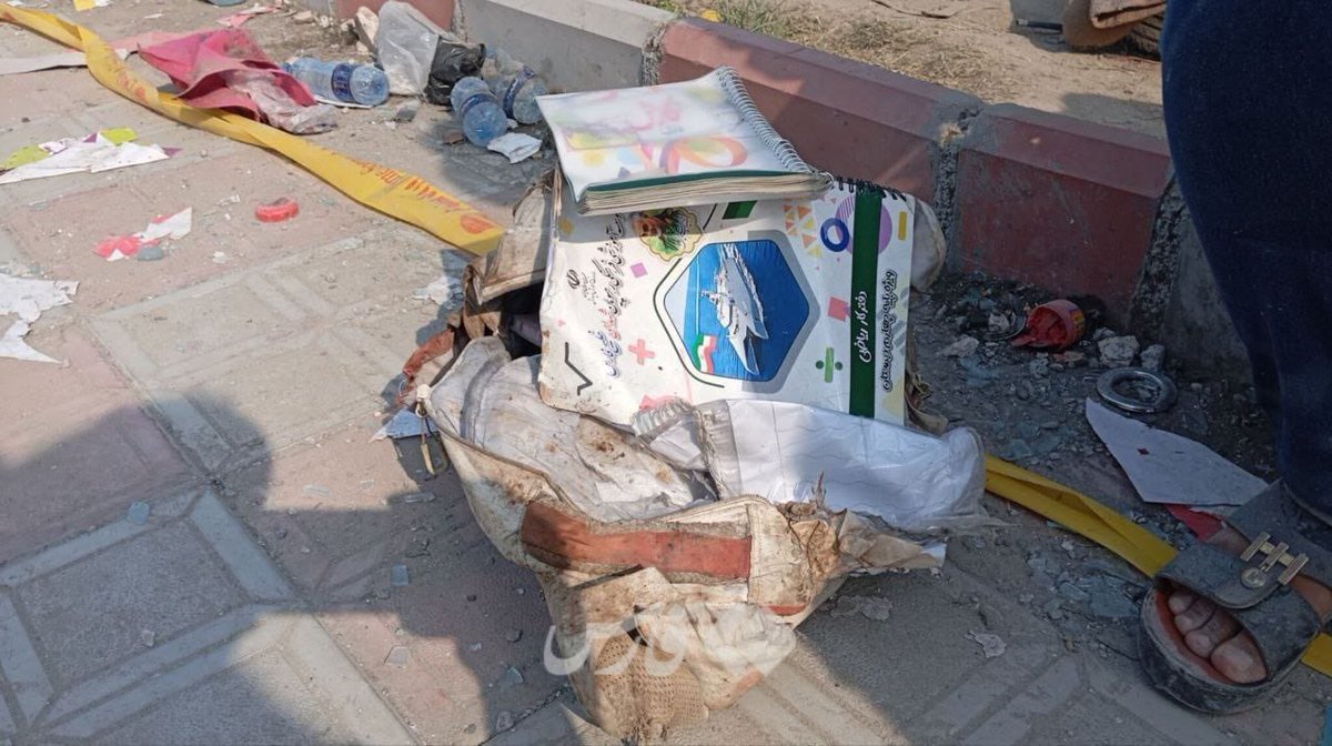 The aftermath of the massacre at Minab Girls’ School in Iran, carried out by Israeli and U.S. airstrikes.