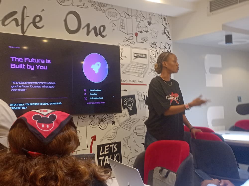 Will I say February ended in a good note💫☺️

My first speaking engagement of the year and it was a bliss 

Thank you <a href="/itsnextwork/">NextWork</a> and <a href="/Iam_Misola/">Misola in the Cloud☁️</a> for having me. Met a lot of amazing people 😀. 

Let's go make it real guys 💪