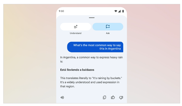 "Contextual alternatives for tricky phrases" -> Google Translate gets a Gemini boost to help you nail the context of your conversations

"Google Translate will now offer helpful alternatives and tips on when to use specific expressions. It’s designed to help you pinpoint the