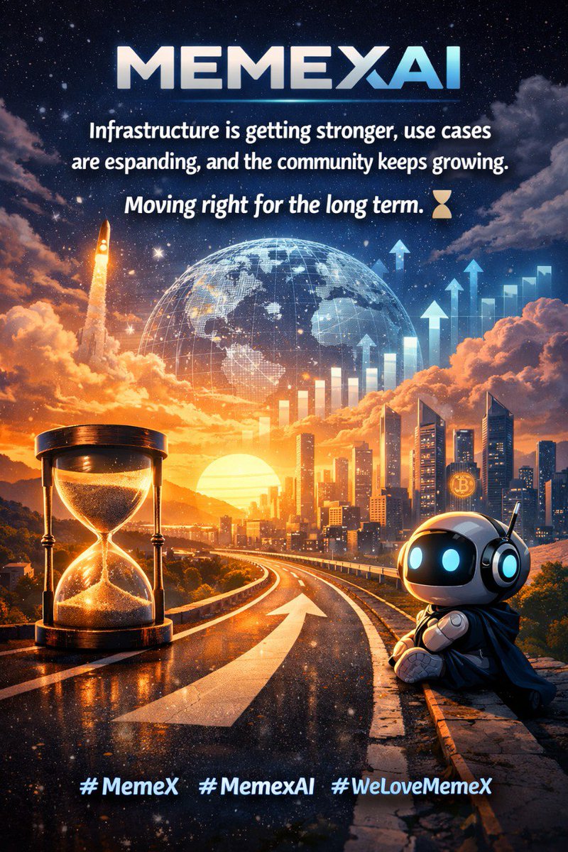 MEMEXAI continues its journey in a calm but determined way.
The infrastructure is getting stronger, use cases are expanding, and the community keeps growing.
Instead of moving fast, we focus on moving right  because long-term value is built that way. #MemexAI #WeLoveMemeX