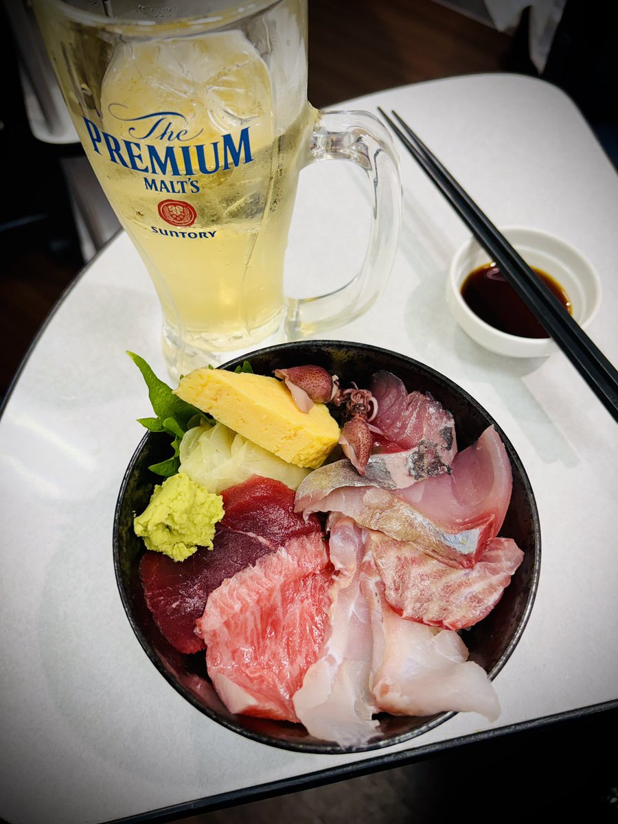 今日は念願の高田馬場ガラパゴスでセット♪ 噂の海鮮丼、ようやく食べ