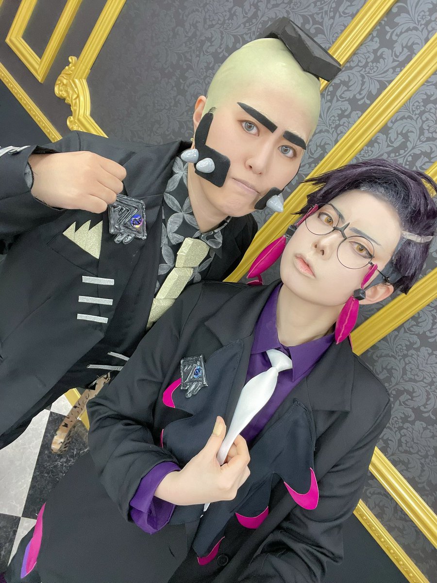 くうたとサビ組〜！！！！ バッジはおそろっちで作ったよ🎶イェイ