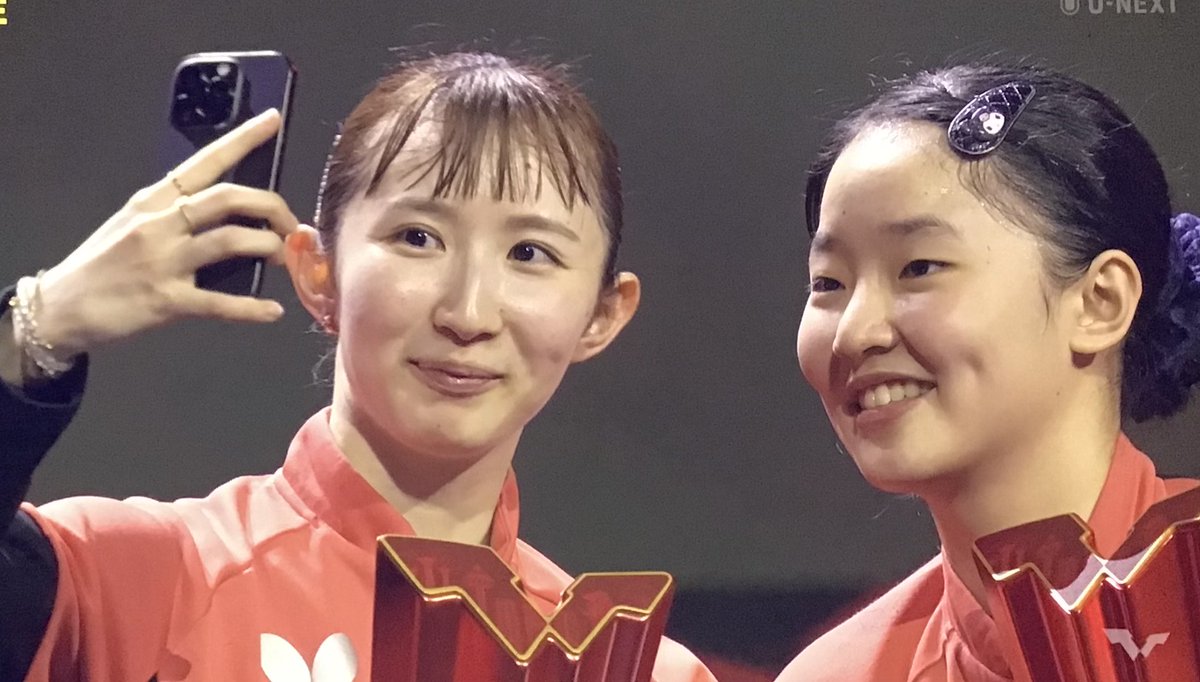 卓球 シンガポールスマッシュ 2026🏓 女子ダブルス表彰式 🥇張本美和