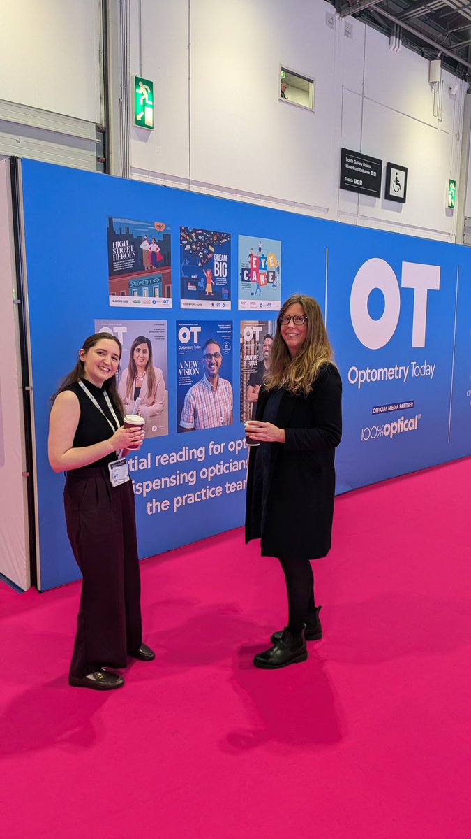 OptometryToday's tweet image. Ready for @100Optical? The show is now officially open! 

Morning coffee ✅
Notepads and pens ✅
Interview questions ✅

OT's journalists, Kimberley and Selina, are prepped and ready for an exciting weekend ahead. #100Optical #Optometry