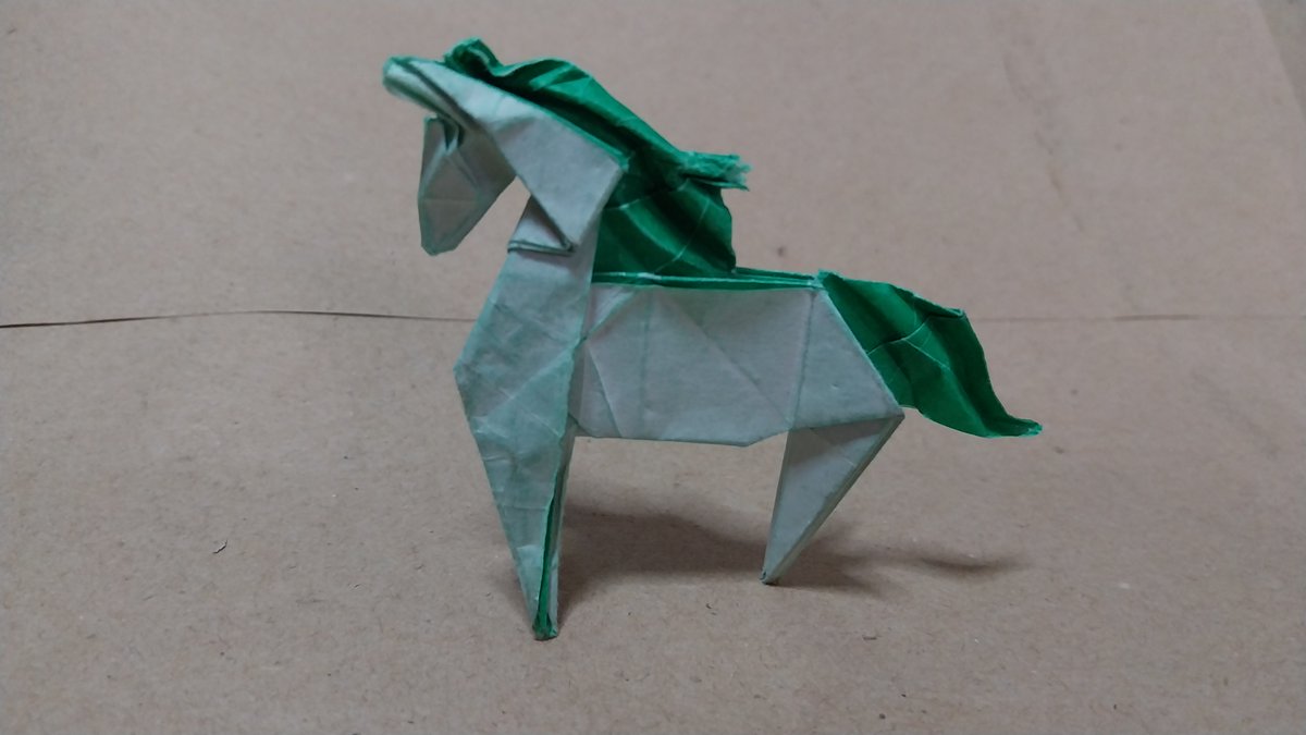 AlphCherno's tweet photo. Horse 2.0 🐴
Designed &amp; folded by Me
Quick design for horse year. CP is for someone who might have better shaping skill than mine. https://t.co/IevMR2hOzC