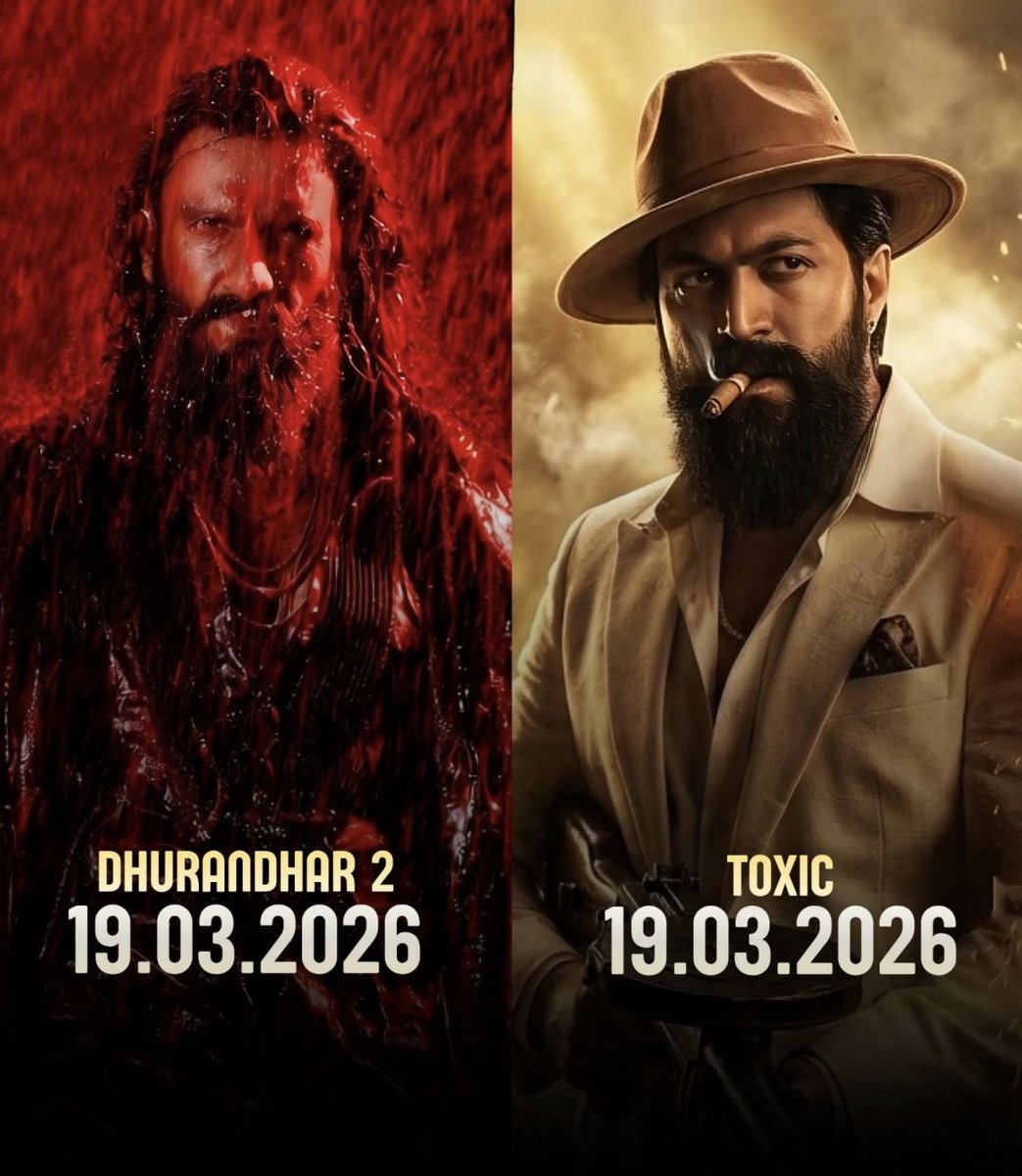 EmoriDiamond's tweet image. Box office fireworks incoming! 
Yash’s Toxic and Ranveer Singh’s Dhurandhar are all set to clash on March 19 and the excitement is real.

Emori’s watching this face-off closely. Who’s your pick? 🎬

#EMORI #DhurandharTheRevenge #ToxicTheMovie