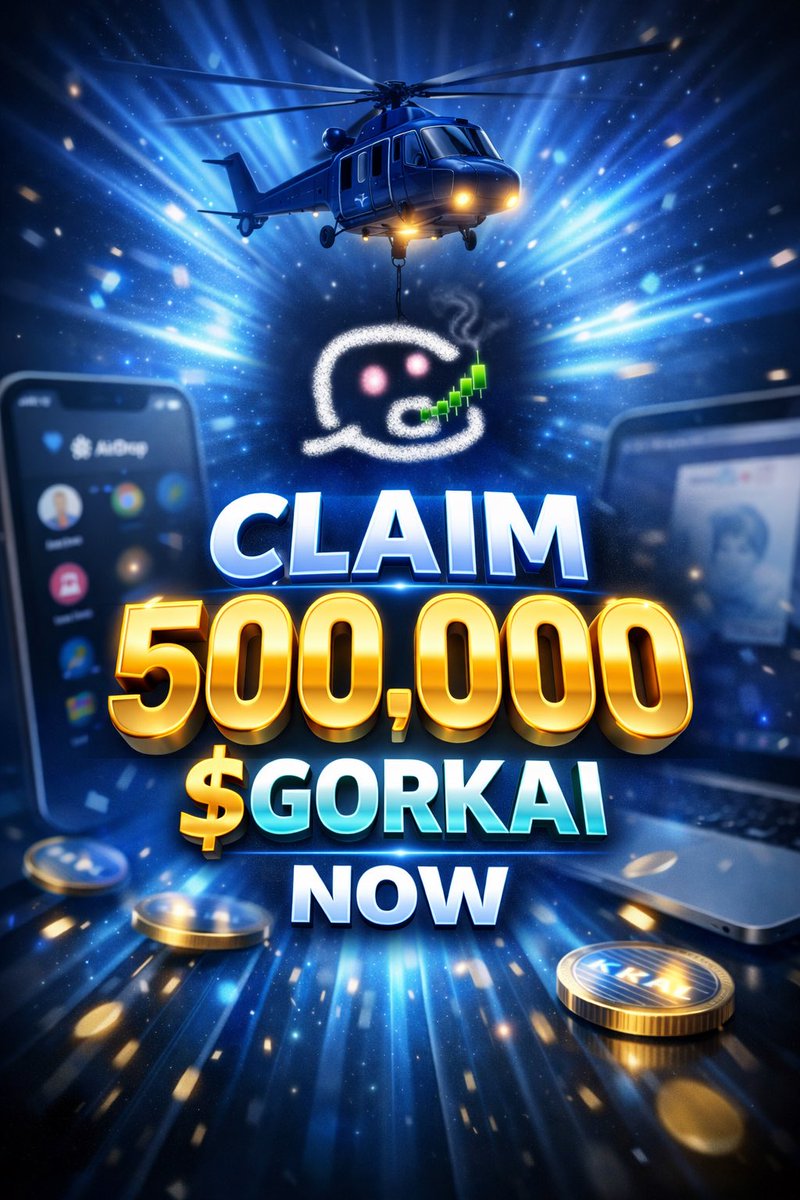 Claim AirDrop $GORKAI Now : forms.gle/rWgyieidMa688G…

Every wallet gets 500,000 $GORKAI

Follow <a href="/gorkXsolana/">Gork AI</a> RT this &amp; Like
drop your $SOL address

555 FCFS👇
 #SolanaAirdrop #Gork #gorkai