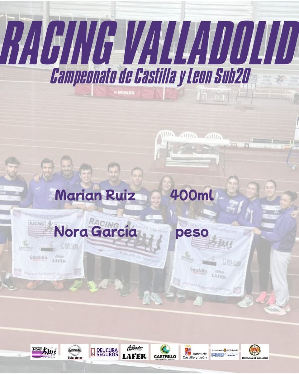 augustosjh's tweet photo. Entremos en acción. No nos perdáis de vista ⁦@racingva⁩ ⁦@atl_mayteracing⁩ como siempre con grandes atletas https://t.co/qK3F5kYMaO