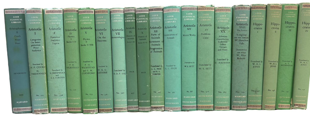 英訳アリストテレス全集の他、loebシリーズも入荷してます！