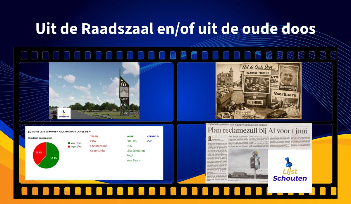 Actueel of uit de oude doos? Of van beide iets? Afgelopen woensdag kwamen zaken samen, de gemiste inkomsten van de reclamemast voor de sport en aan de andere kant een eenmalige subsidie van € 570.000,- voor de sport. facebook.com/LijstSchouten/…