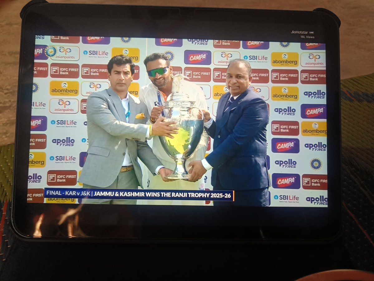 deepak_salotra's tweet photo. Enjoying winning Jandk in Jammu style. 
#RanjiTrophyFinal 
#ranjitrophy2026 
#RanjiTrophy https://t.co/qZ77rfcVWj