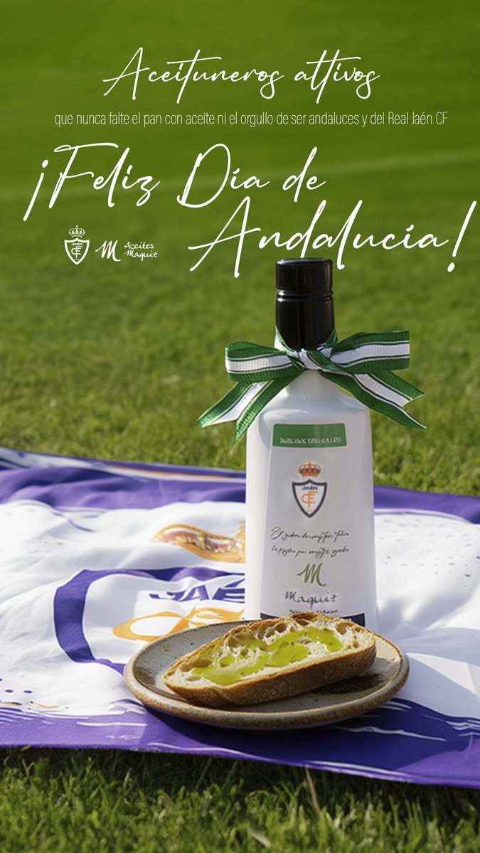 💚🤍 Feliz Día de Andalucía 🤍💚

Aceituneros altivos… que nunca falte el pan con aceite ni el orgullo de ser andaluces y del Real Jaén CF

Tradición, cultura y sentimiento que nos unen
Orgullosos de nuestra tierra

#DíaDeAndalucía #OrgulloAndaluz #RealJaénCF