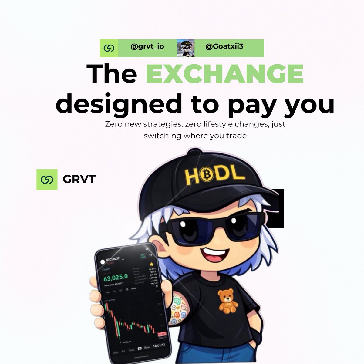 GoatXII3's tweet photo. Most exchanges are designed to take from you.

@grvt_io is designed to pay you.

think about it. every dollar sitting as collateral on your ByBit earns you exactly $0. 

and maybe that's not on purpose, but it's definitely not an accident either. they profit off your deposits while you get nothing.

GRVT said nah…..

through their Aave integration, your collateral earns up to 11% apy while you trade. not staked, not locked, just sitting there, doing what it was already doing, except now it's getting paid.

let’s do the maths :

$10k on ByBit → $0 extra per year
$10k on GRVT → $1,100 per year

$100k on ByBit → $0 extra per year
$100k on GRVT → $11,000 extra per year

you didn't change your strategy, didn't take on more risk, you just moved.

"but is it safe?"

Aave has secured billions in TVL for years. your funds sit onchain, fully visible, fully yours, no middlemen holding your bag, no fine print.

they also just dropped GRVT 2.5 on iOS and Android and honestly it's the smoothest trading experience i've used on mobile.

since the bear market started, i moved most of my portfolio to stables. earning an extra 11% APY on idle collateral is a yes for me 🙂‍↔️

same money, same trades, different exchange. that's it.

Try GRVT today → https://t.co/xQa5z0Ld6W