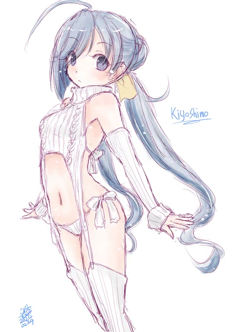 本当は一日早いけど清霜進水日おめ! #清霜進水日