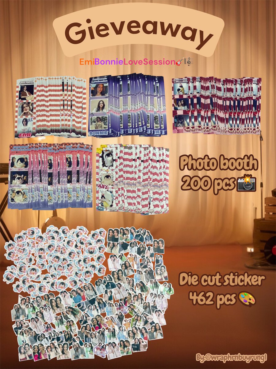 wraphrnbuyrung1's tweet photo. ✨Giveaway ✨
EmiBonnieLoveSession🎸🎼

Griptok 200 pcs ✨
พวงกุนแจพัดจิ๋ว 150 pcs 🪭
สติกเกอร์ไดคัต 462 pcs 🎨
เข็มกลัด 150 pcs 🧭
Photo booth 200 pcs 📸

🗓️ 07/03/26
📍 MCC HALL PL.3, THE MALL BANGKAPI

เวลาจะแจ้งอีกทีน้า⏰

#EmiBonnieLoveSession
#emibonnie #เอมี่บอนนี่ https://t.co/xvbIl0MuUl