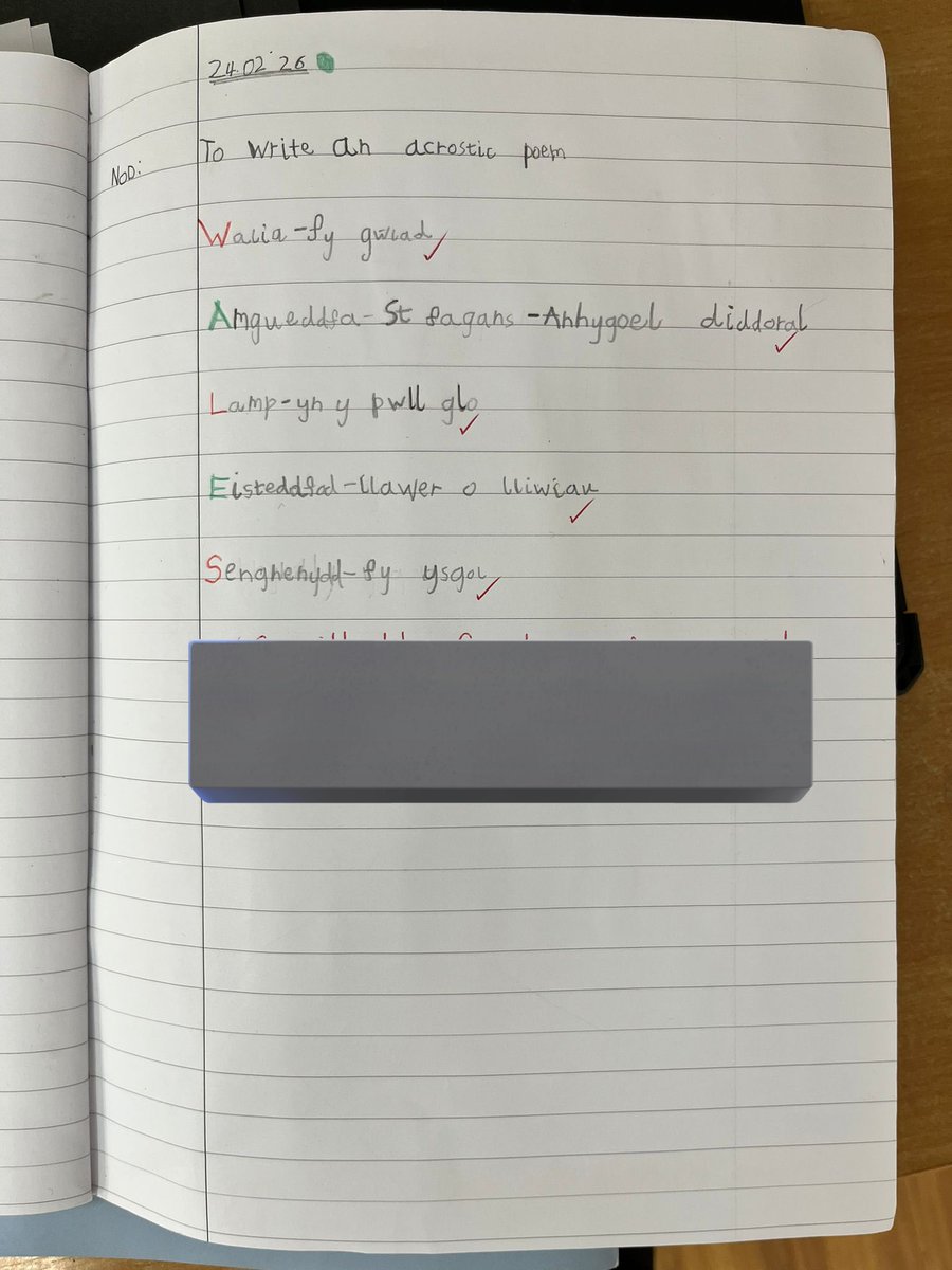 MissWinter1's tweet photo. Some wonderful acrostic poems in Y2 @NantYParcSchool this week. We’ve been practising short burst writing using familiar vocab and resources to help us find new ones. @MissFord17 https://t.co/3Fawvoi5lD