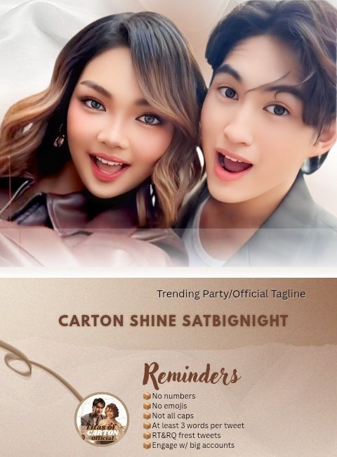 Let's go! Let's party and engage. 

CARTON SHINE SATBIGNIGHT