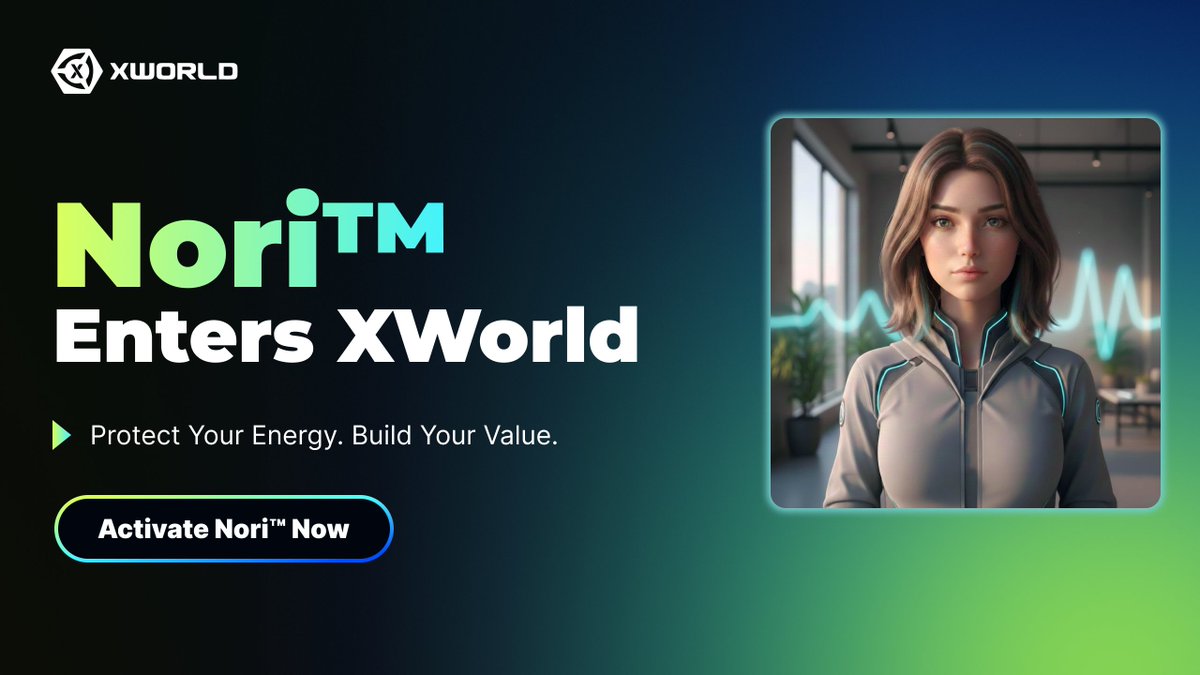 📢 Nori™ Enters XWorld: Where Energy Finds Its Value

⚡ 83% of workers report burnout, according to Deloitte. In a world like this, your energy deserves better than exhaustion.

🤖 Meet Nori™ - Your AI Energy Companion. It protects your energy in 4 simple ways:
🧠 Bio-Sync: