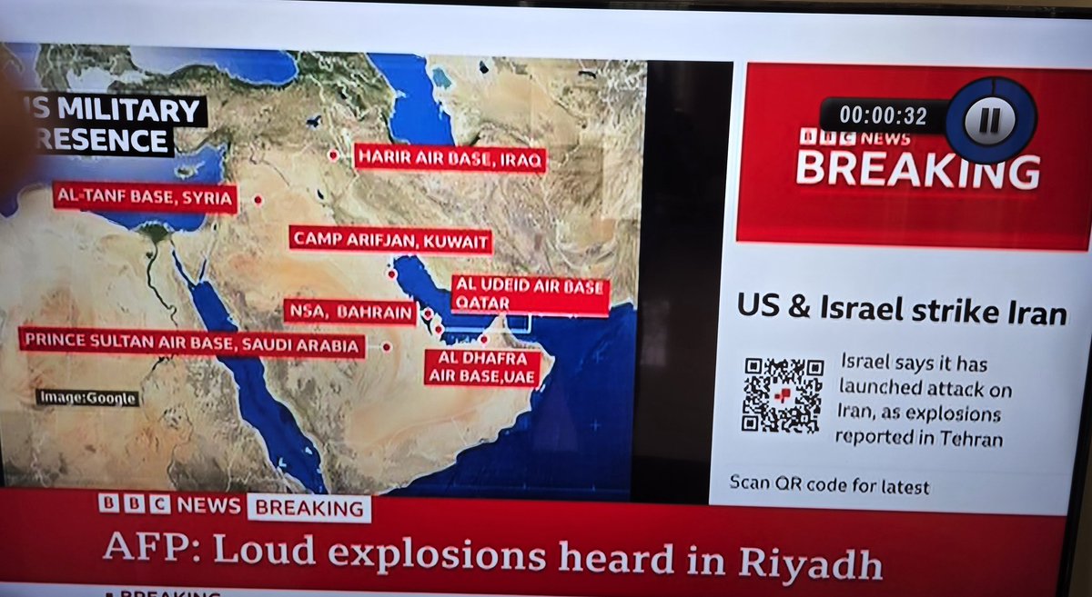 Iran going after all these....👇; 
While U.S concentrated on defending ISRAEL against Iranian missiles ,the Extent of Iran attack means it's capabilities and resources will be over stretched as we can see now  missiles successfully landing on it's allies' Capitals.