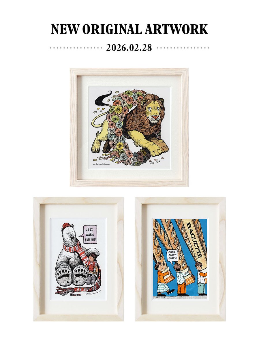 シロクマ oil くま painting 原画 もんちゃん#18