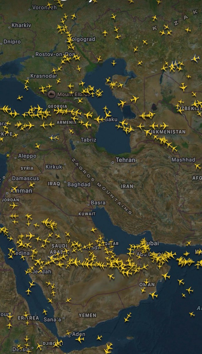Air Traffic situation in the region.