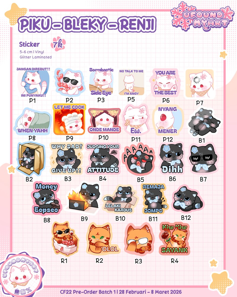 ufoundmyart's tweet photo. 🩷 &amp; 🔁 are really appreciated
Ufoundmyart's #CF22 Pre Order Batch 1 + giveaway are OPEN!!

🗓️Ends on 8 March 2026
📍Pick Up (Both days) 
https://t.co/hVaUHyyn86
📦Mail Order (🍊/manual)
https://t.co/n42Tq0BeHN

GO please DM first
#comifuro22 #comifuro22catalogue https://t.co/iDBSmvNUBN
