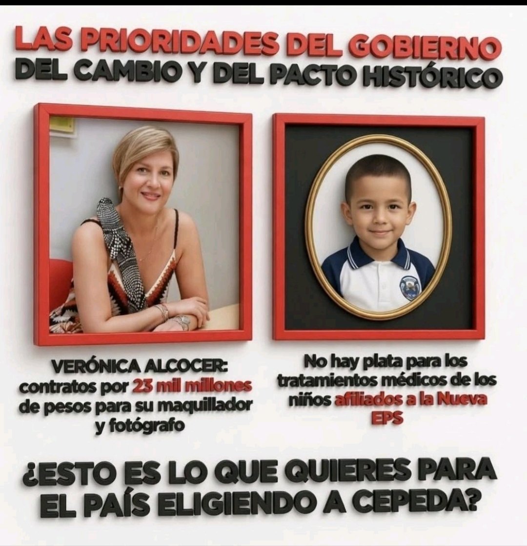 petrista : no importa que el sistema de salud mate niños, lo importante es que la primera dama quede bien maquillada.