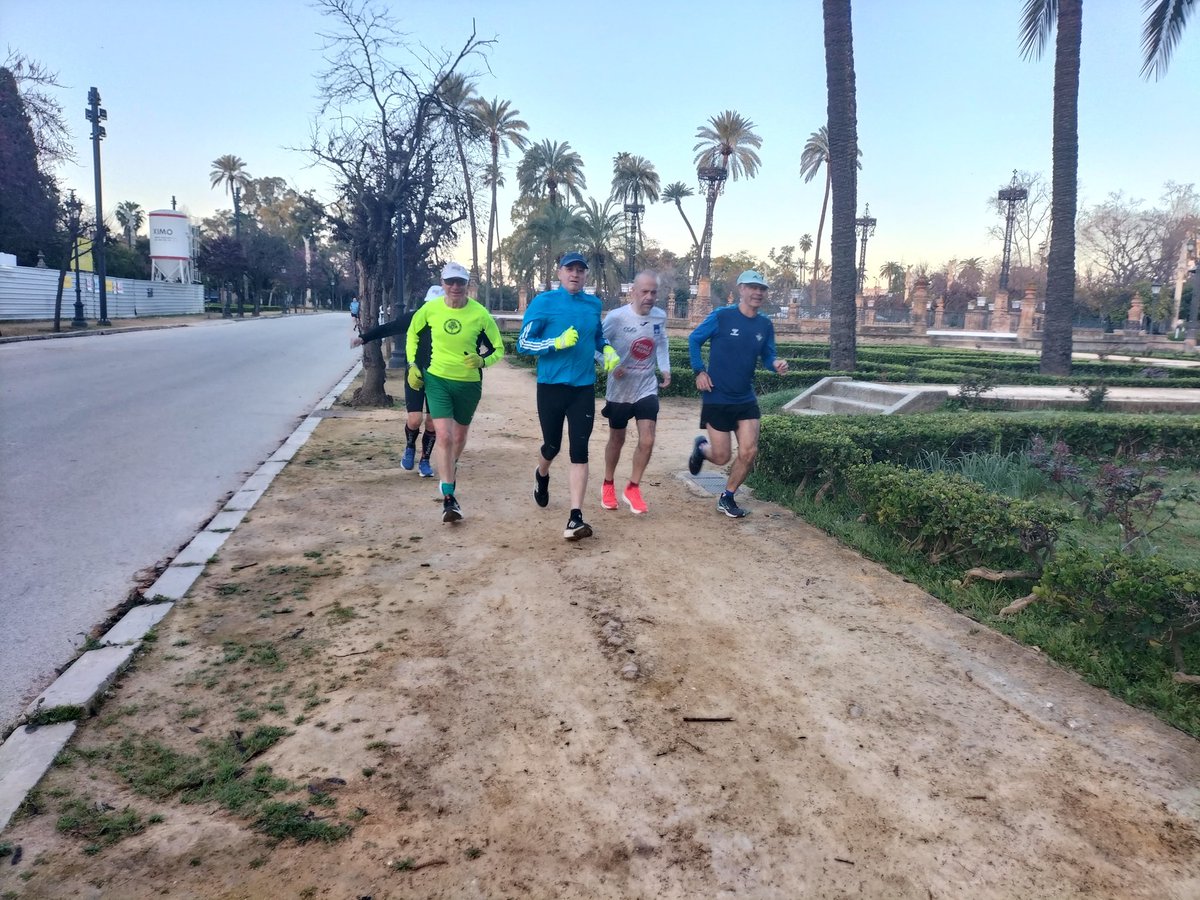 Entrenamiento hoy en el parque de Maria Luisa