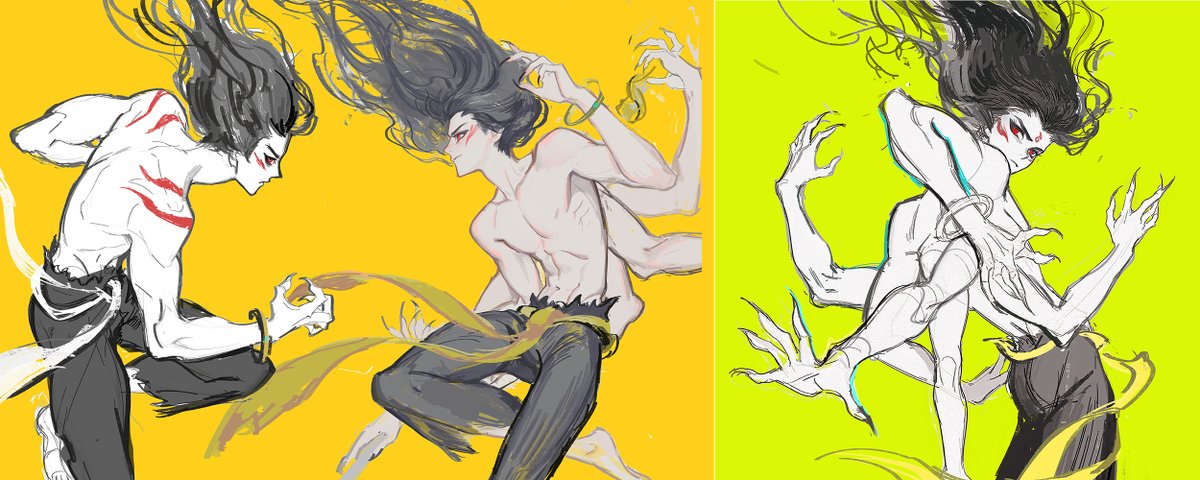 #nezha #哪吒之魔童闹海 #哪吒 #nezha2
最近和之前一些大藕单人的练习图
就肌肉练的我很爽

画手属性藕饼 请避雷 
练习图 都有参考