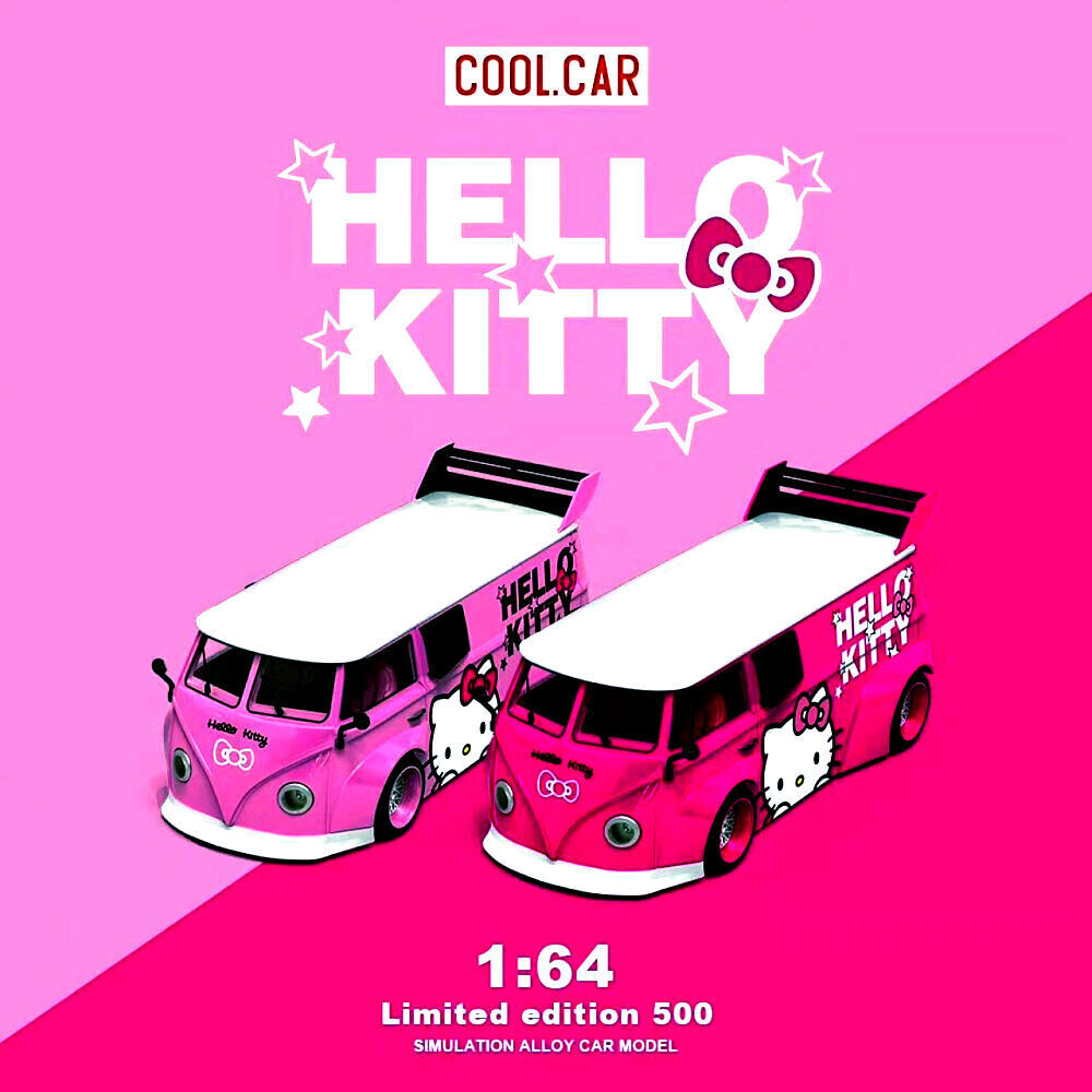dezou1's tweet photo. Time Micro Cool Car VW T1 Pickup Hello Kitty Dark Pink 🤩👍 #TimeMicro https://t.co/D5TfVRM1LG