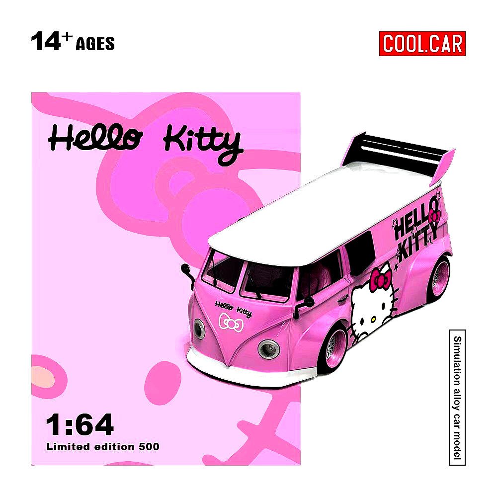 dezou1's tweet photo. Time Micro Cool Car VW T1 Pickup Hello Kitty Light Pink 🤩👍 #TimeMicro https://t.co/tztVfXzYJ7