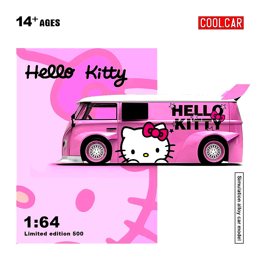 dezou1's tweet photo. Time Micro Cool Car VW T1 Pickup Hello Kitty Light Pink 🤩👍 #TimeMicro https://t.co/tztVfXzYJ7